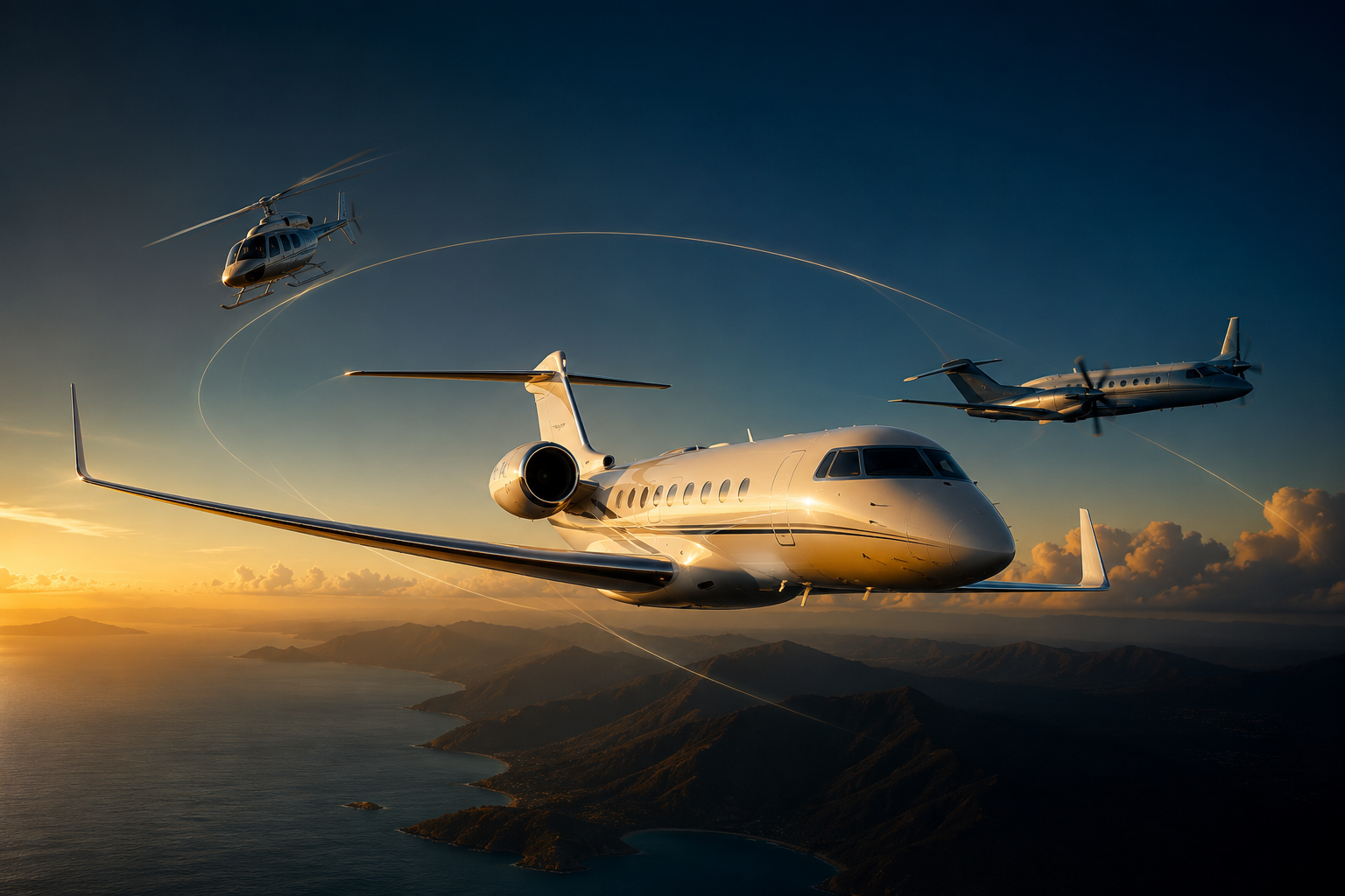 Fleet aircraft prepared for private aviation coordination